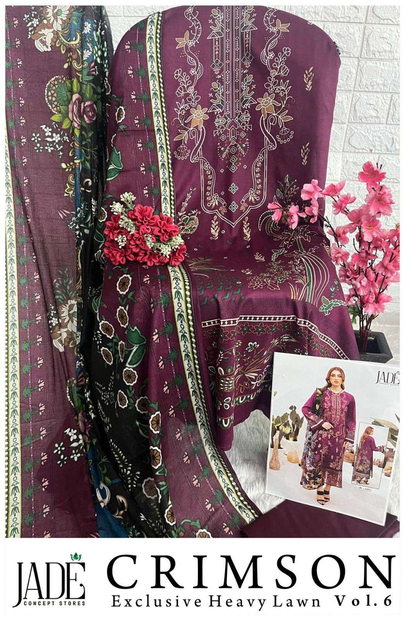 Jade Concept Store Crimson Exclusive Heavy Lawn Vol 6 Printed Salwar Suit