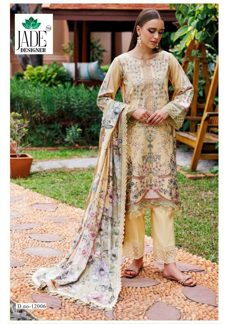Jade Crimson Exclusive Heavy Lawn Vol 12 Karachi Print Dailywear Salwar Suit