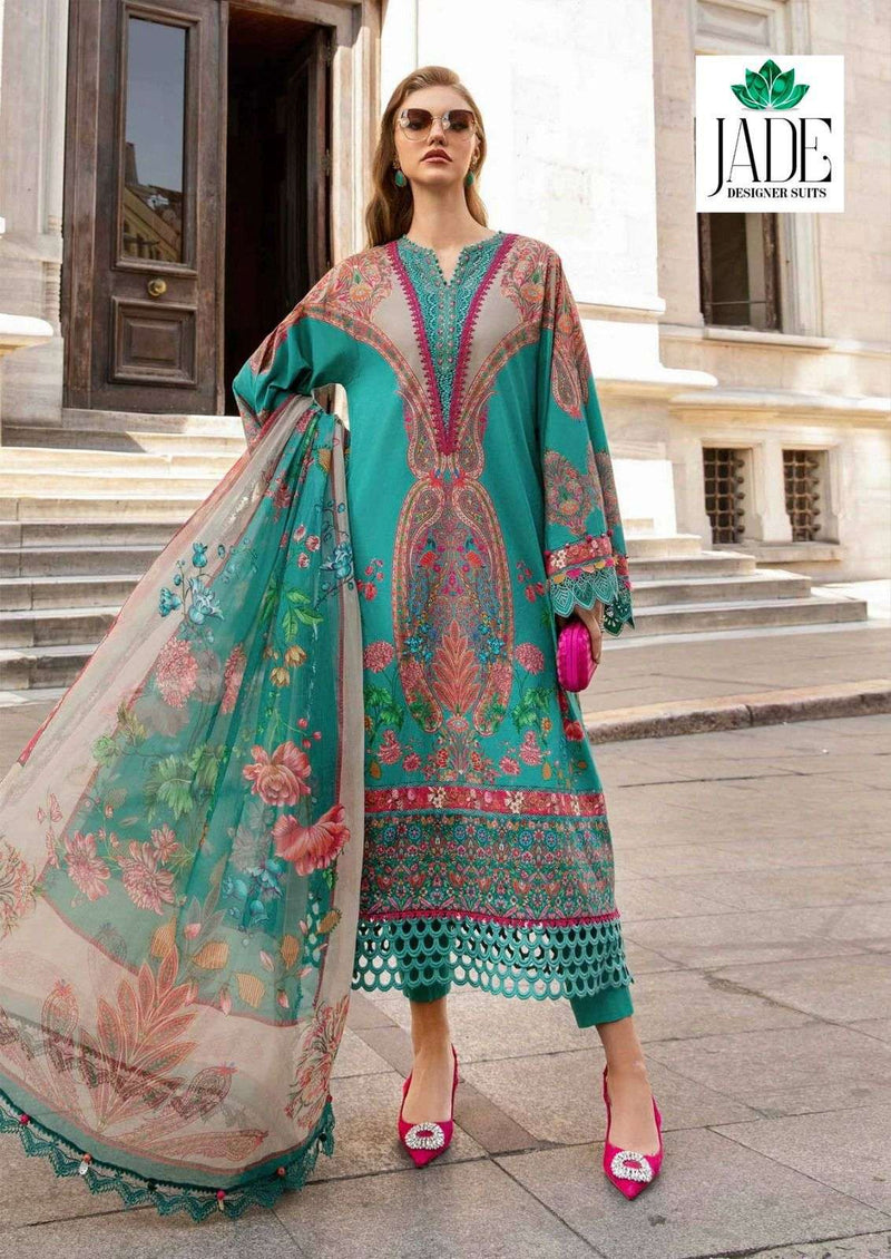 Jade Crimson Exclusive Vol 11 Pure Lawn Cotton Karachi Print Salwar Suit