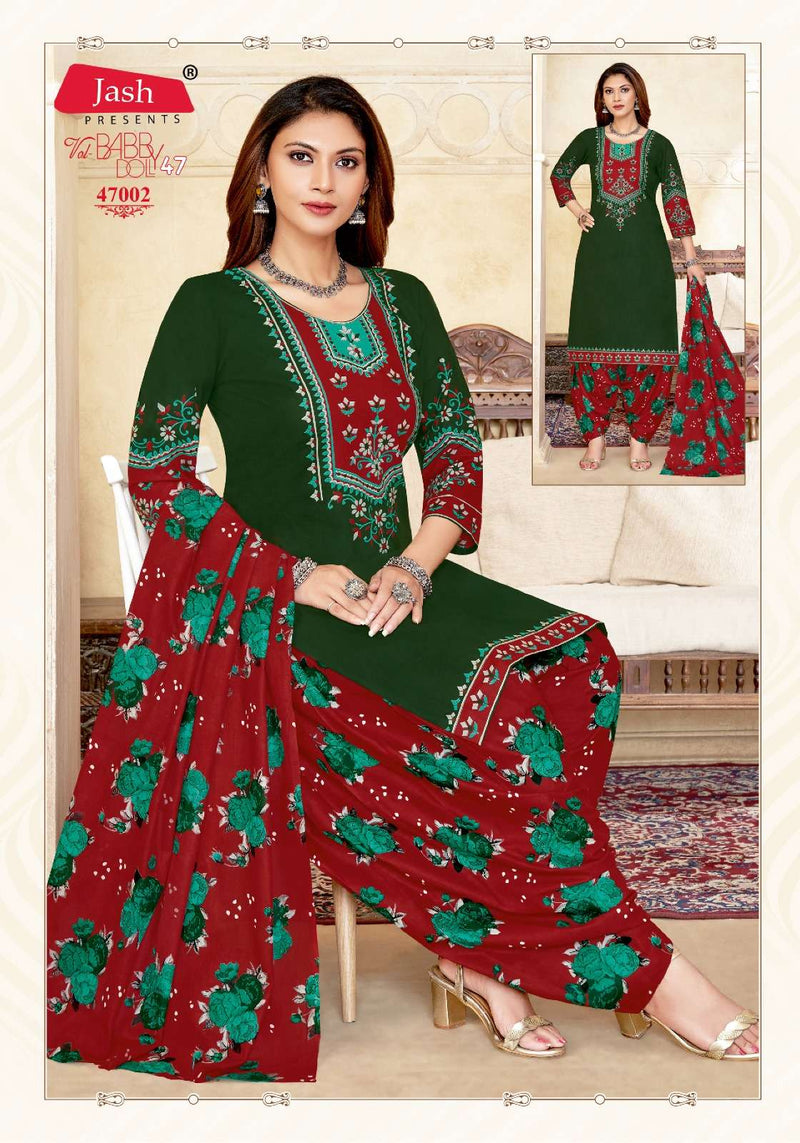 Jash Baby Doll Vol 47 Cotton Heavy Embroidery Patiyala Salwar Kameez