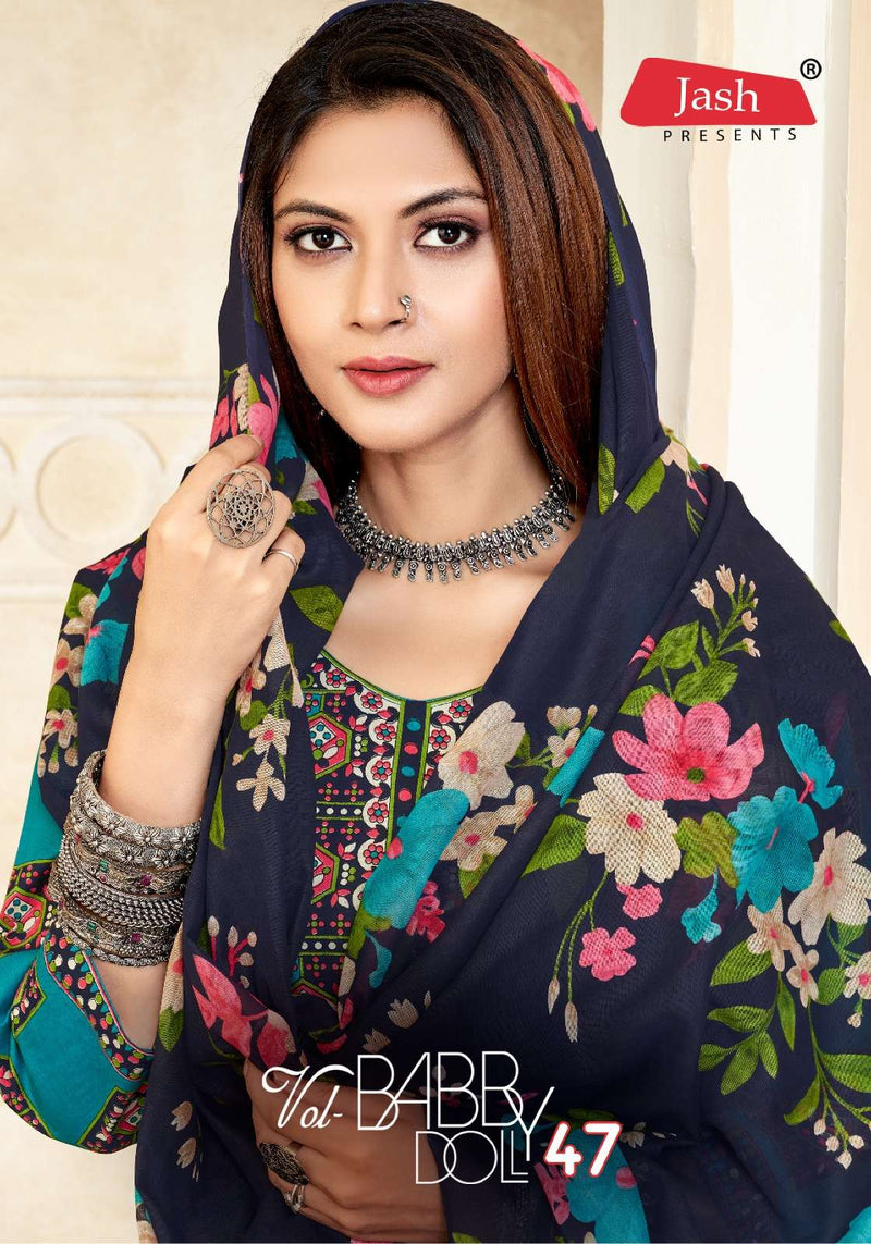 Jash Baby Doll Vol 47 Cotton Heavy Embroidery Patiyala Salwar Kameez