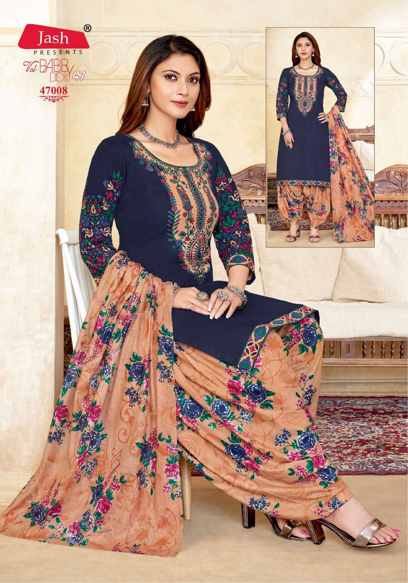 Jash Baby Doll Vol 47 Cotton Heavy Embroidery Patiyala Salwar Kameez