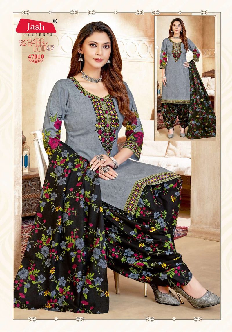 Jash Baby Doll Vol 47 Cotton Heavy Embroidery Patiyala Salwar Kameez