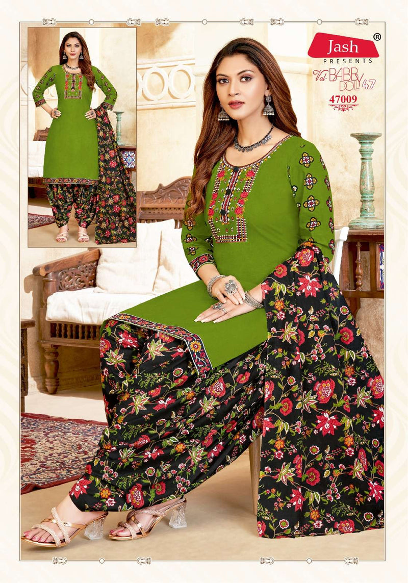 Jash Baby Doll Vol 47 Cotton Heavy Embroidery Patiyala Salwar Kameez