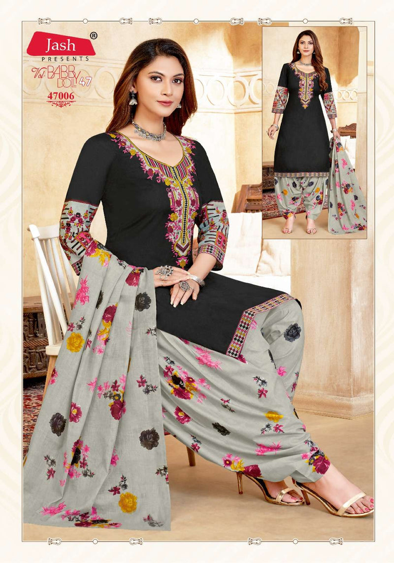Jash Baby Doll Vol 47 Cotton Heavy Embroidery Patiyala Salwar Kameez