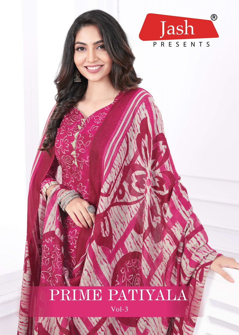 Jash Prime Patiyala Vol 3 Cotton Printed Fancy Designer Salwar kameez
