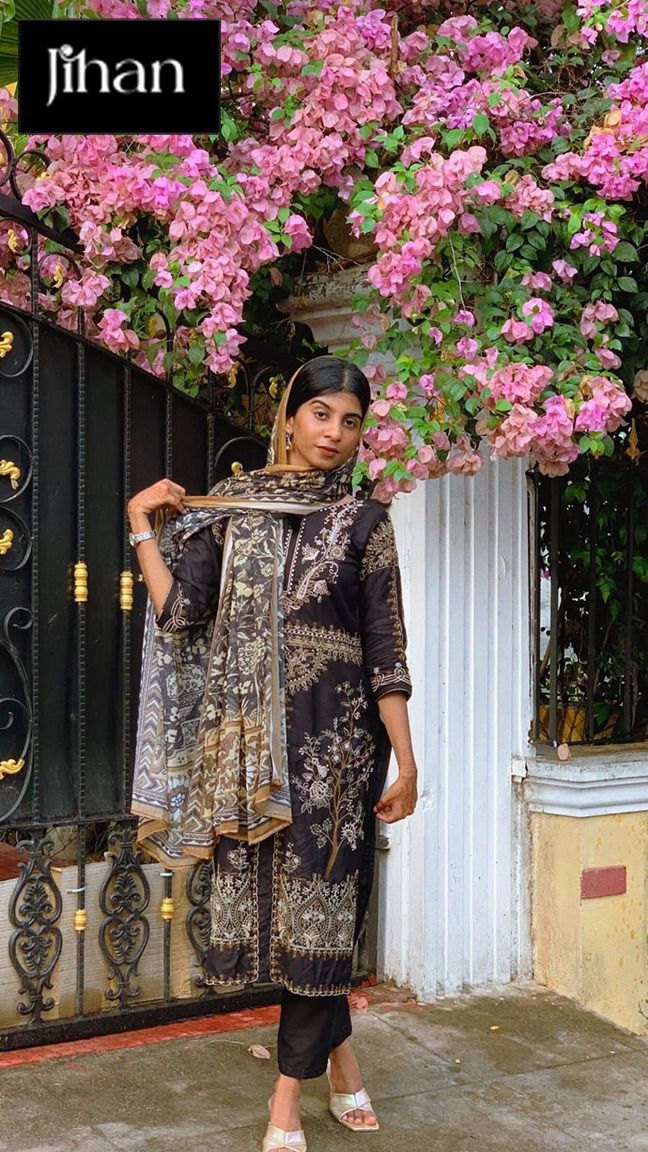 Jihaan Design 3227 Pure Rayon Cotton Embroidered Pakistani Salwar Suit