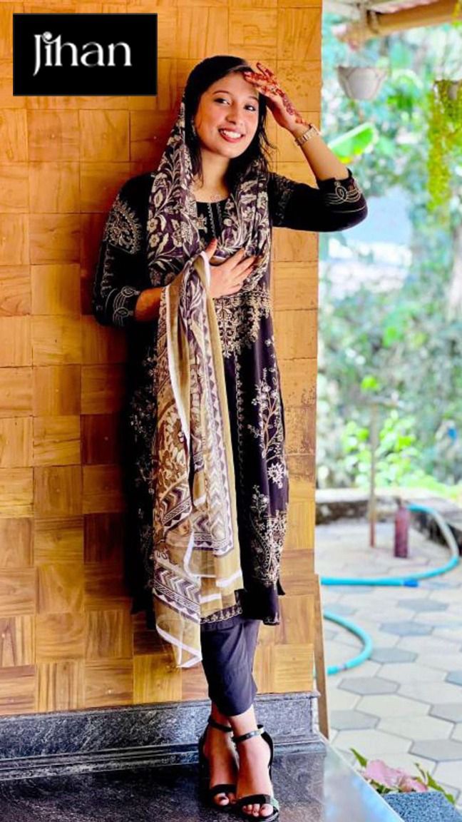 Jihaan Design 3227 Pure Rayon Cotton Embroidered Pakistani Salwar Suit