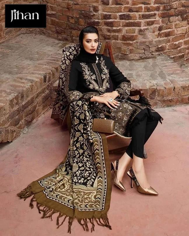 Jihaan Design 3227 Pure Rayon Cotton Embroidered Pakistani Salwar Suit