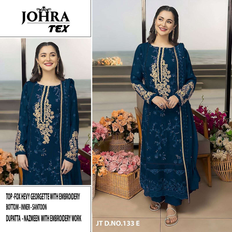Johra Tex JT 133 Fox Georgette Embroidered Pakistani Suit