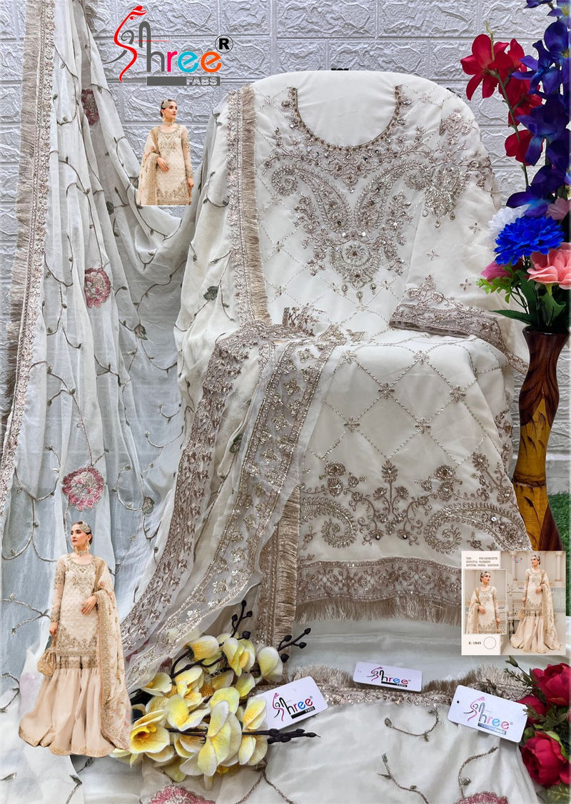 Shree Fabs DNO K 1845 Fox Georgette With Heavy Embroidery Pakistani Salwar Suits