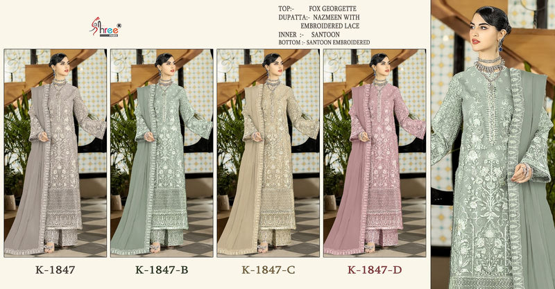 Shree Fabs K 1847 Fax Georgette Heavy Embroidery Salwar Kameez