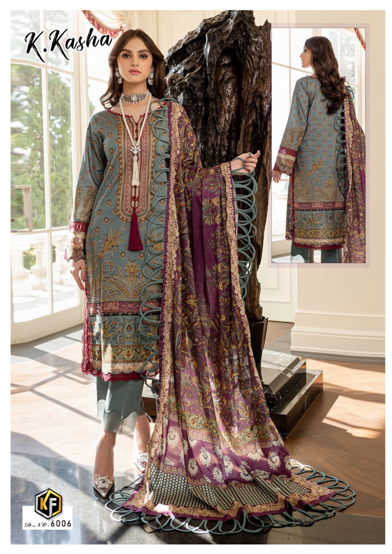 Keval K Kasha Vol 6 Cotton Karachi Style Printed Salwar Kameez Collection