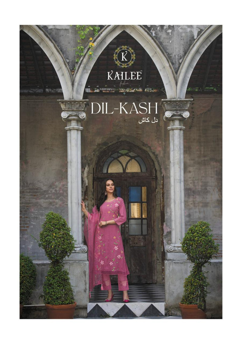 Kailee Fashion Dil Kash Pure Cotton Weaving Self Pattern Fancy Thread Mirror Work Designer Kurti