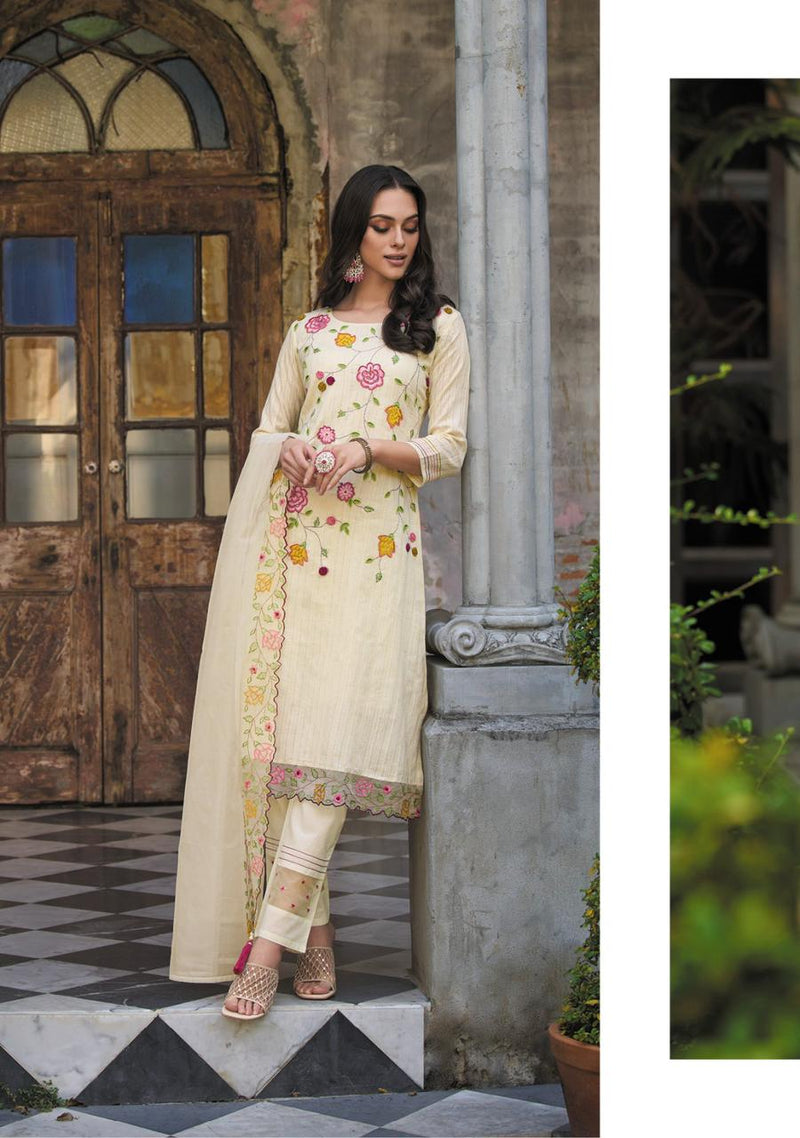 Kailee Fashion Dil Kash Pure Cotton Weaving Self Pattern Fancy Thread Mirror Work Designer Kurti
