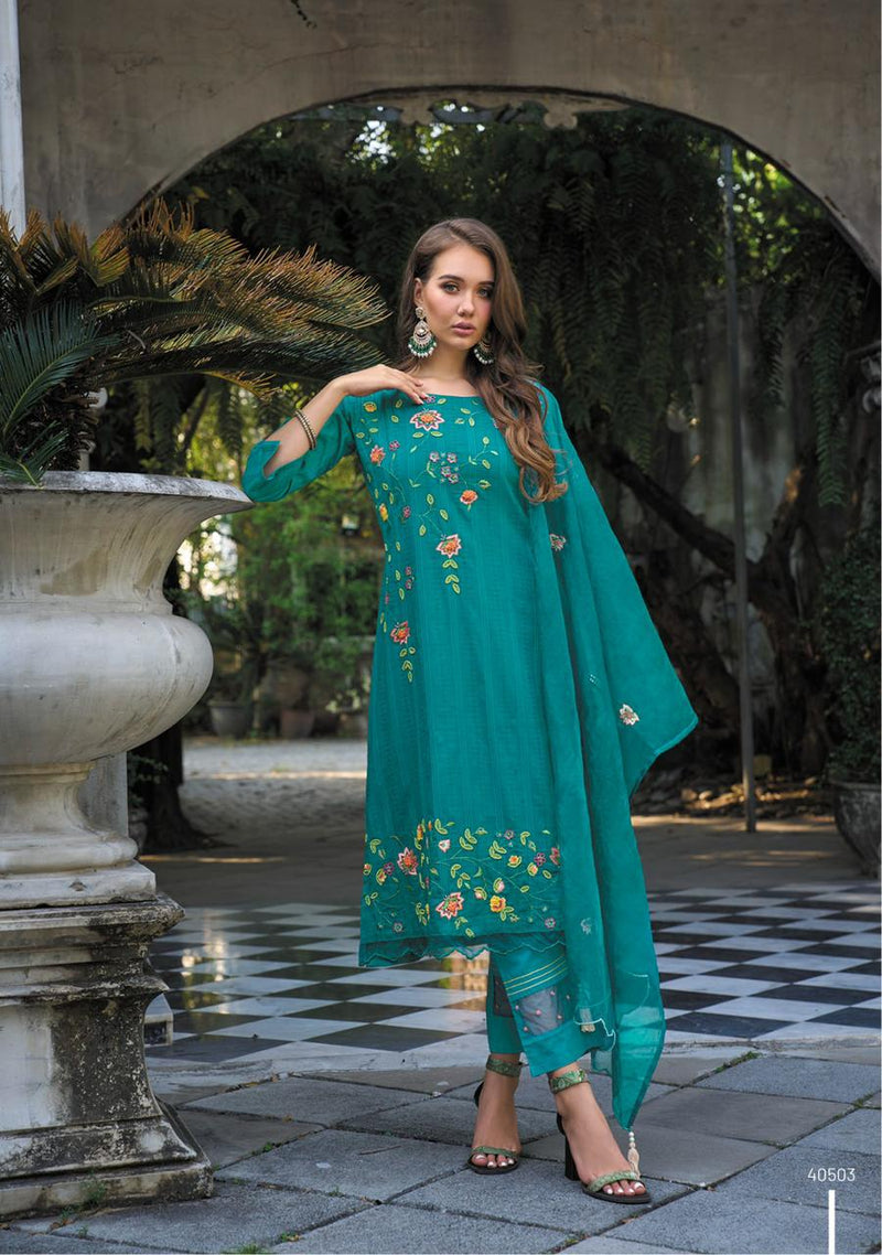 Kailee Fashion Dil Kash Pure Cotton Weaving Self Pattern Fancy Thread Mirror Work Designer Kurti