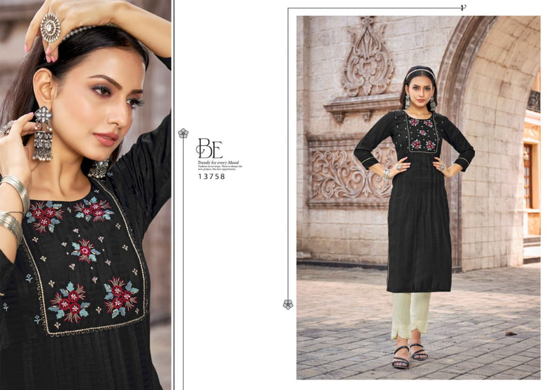 Kajree Noori Heavy Fancy Rayon Embroidered Hand Work Kurti