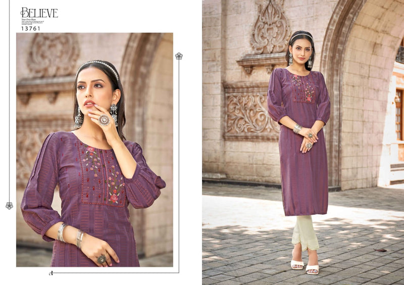 Kajree Noori Heavy Fancy Rayon Embroidered Hand Work Kurti