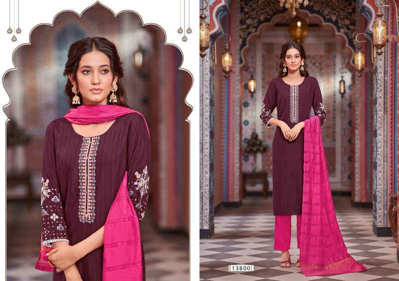 Kalaroop Kajree Fashion Kalindi Rayon With Embroidery Designer Kurti Combo Set