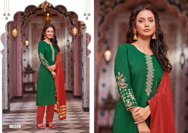 Kalaroop Kajree Fashion Kalindi Rayon With Embroidery Designer Kurti Combo Set