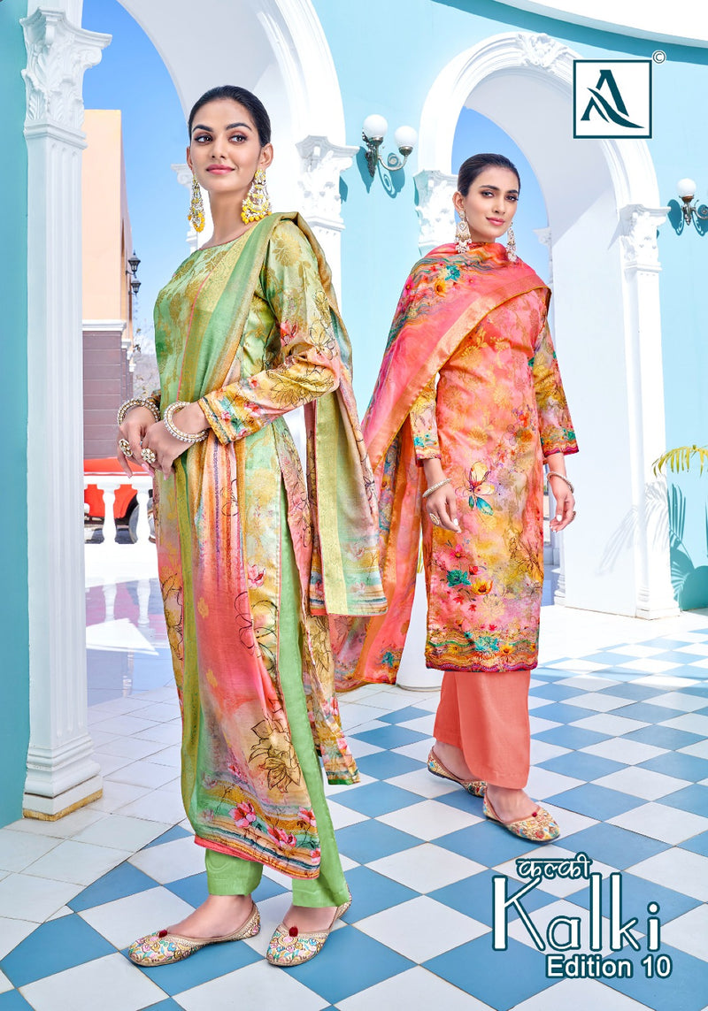 Alok Suits Kalki Edition Vol 10 Jacquard With Digital Printed Suits