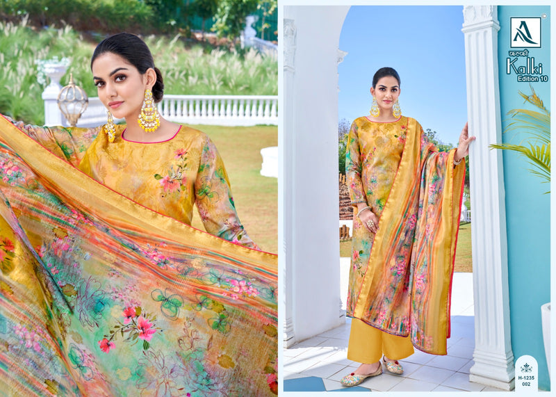 Alok Suits Kalki Edition Vol 10 Jacquard With Digital Printed Suits