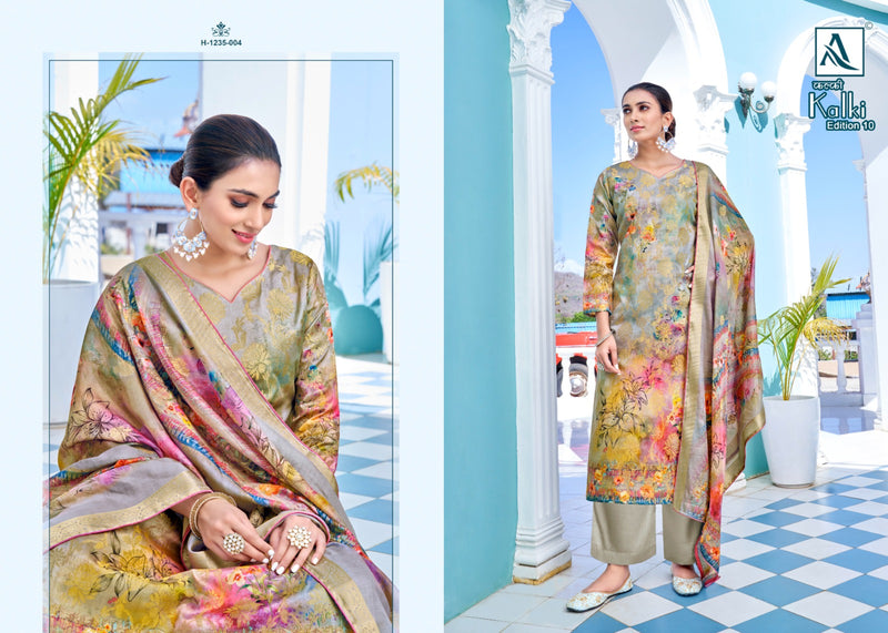 Alok Suits Kalki Edition Vol 10 Jacquard With Digital Printed Suits