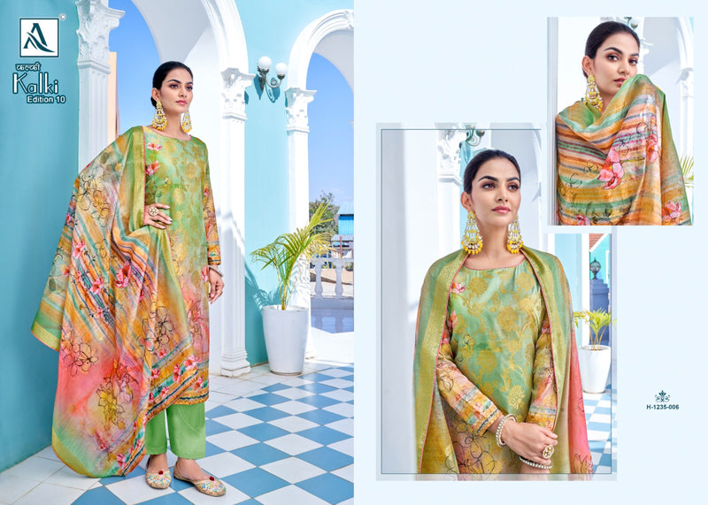 Alok Suits Kalki Edition Vol 10 Jacquard With Digital Printed Suits