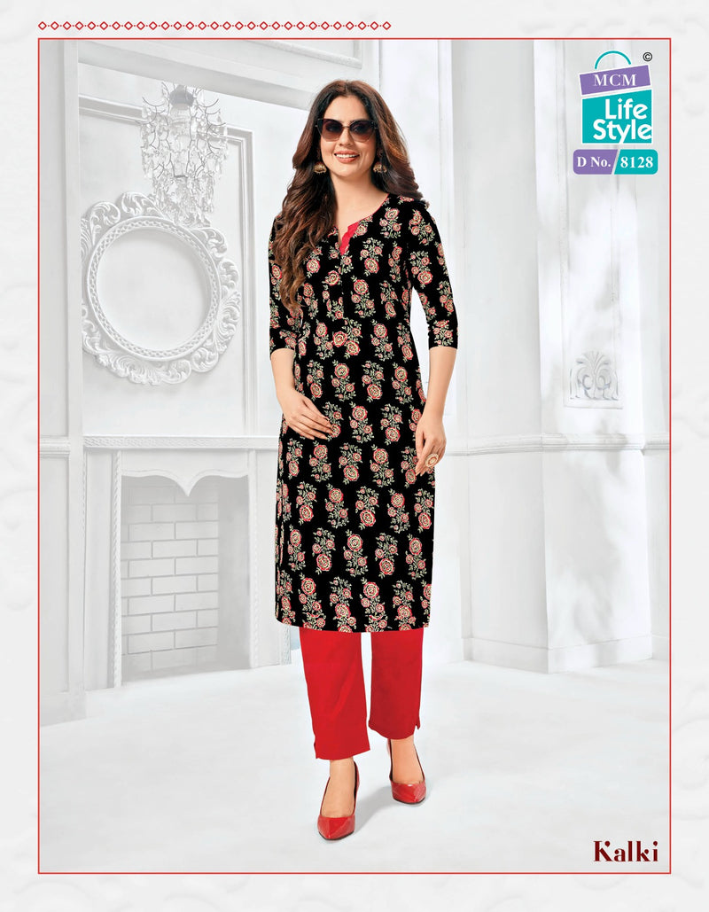 Mcm Lifestyle Kalki Vol 2 Cotton Prints Fancy Straight Daily Wear Kurtis