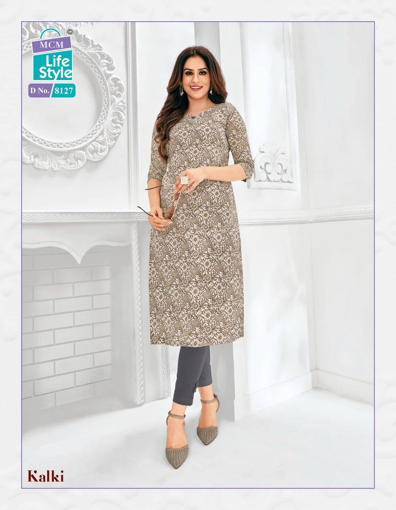 Mcm Lifestyle Kalki Vol 2 Cotton Prints Fancy Straight Daily Wear Kurtis