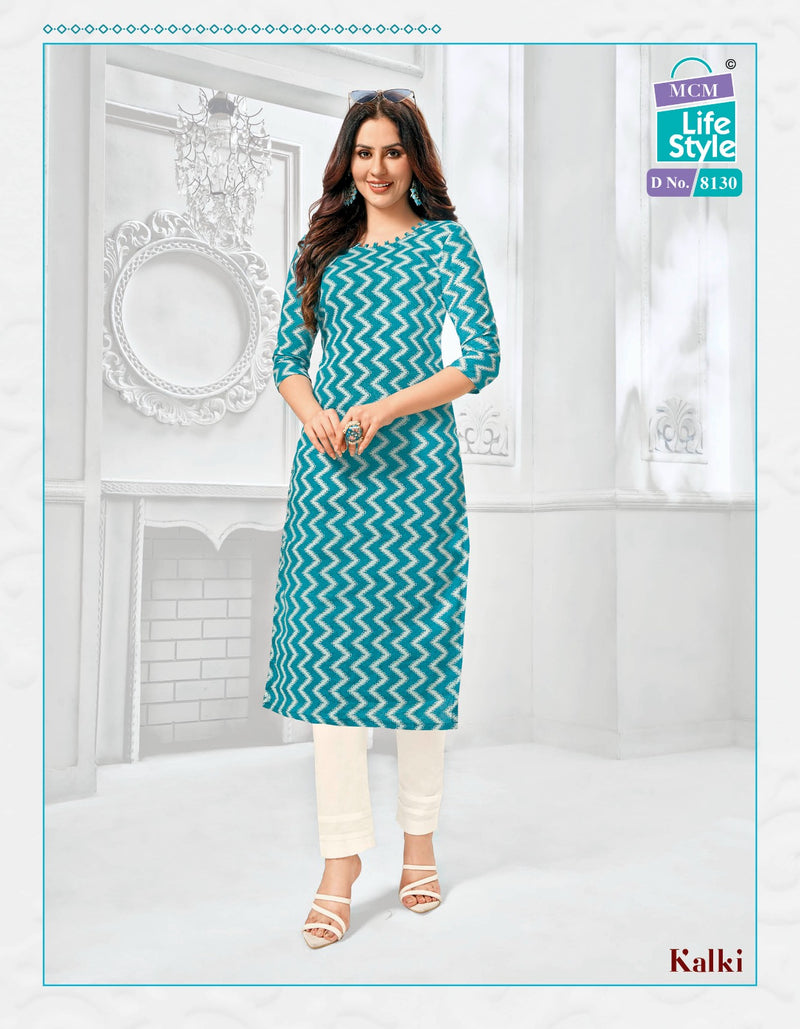 Mcm Lifestyle Kalki Vol 2 Cotton Prints Fancy Straight Daily Wear Kurtis