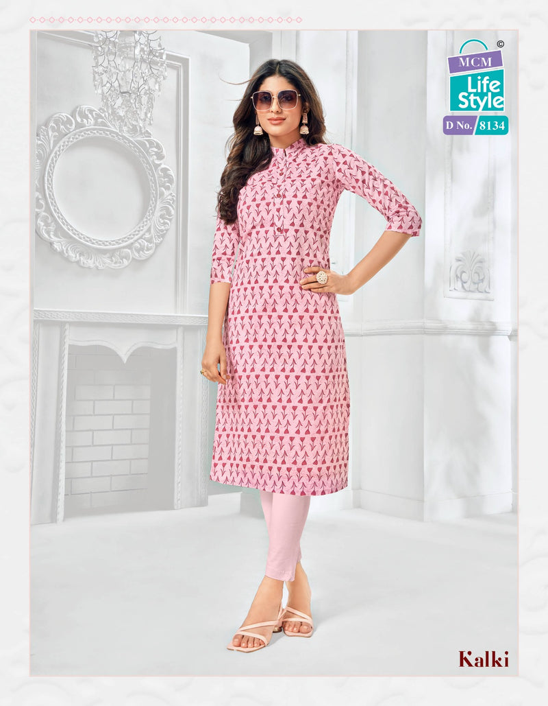 Mcm Lifestyle Kalki Vol 2 Cotton Prints Fancy Straight Daily Wear Kurtis