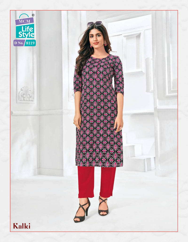 Mcm Lifestyle Kalki Vol 2 Cotton Prints Fancy Straight Daily Wear Kurtis