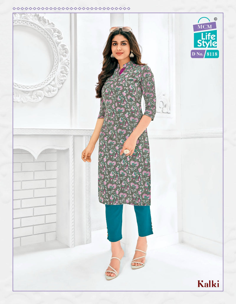 Mcm Lifestyle Kalki Vol 2 Cotton Prints Fancy Straight Daily Wear Kurtis