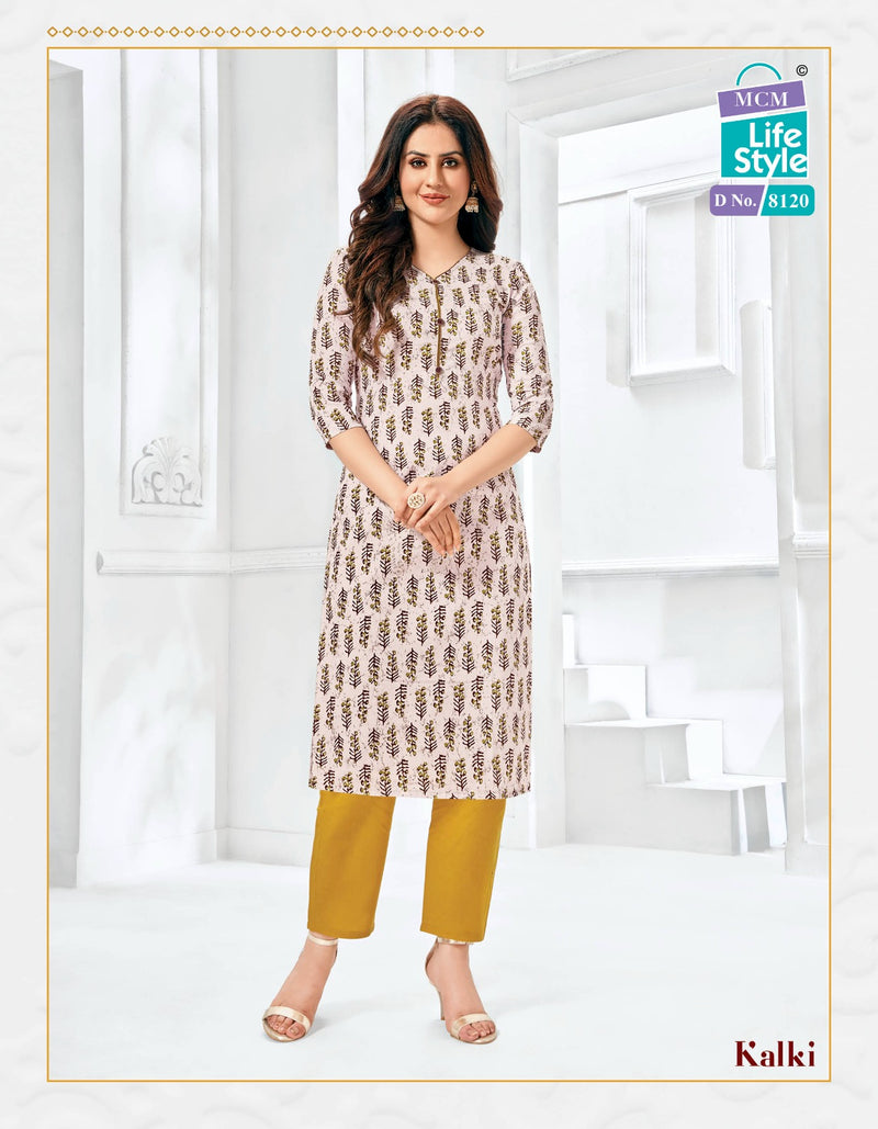 Mcm Lifestyle Kalki Vol 2 Cotton Prints Fancy Straight Daily Wear Kurtis