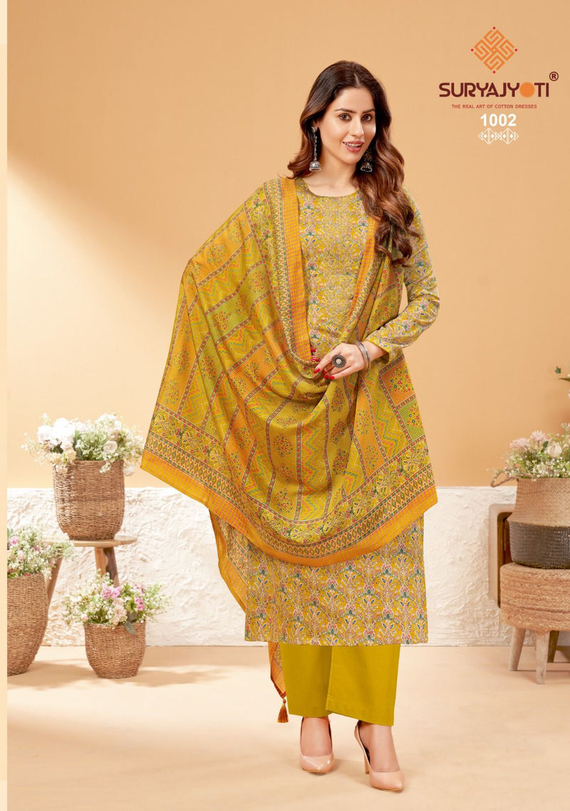 Suryajyoti Kalki Vol 1 Jaam Satin Discharge Print Foil Neck Embroidery Printed Designer Salwar Kameez