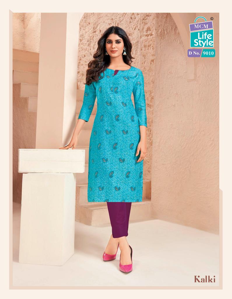 Mcm Lifestyle Kalki Vol 3 Cotton Daily Wear Fancy Jaipuri Kurti Set