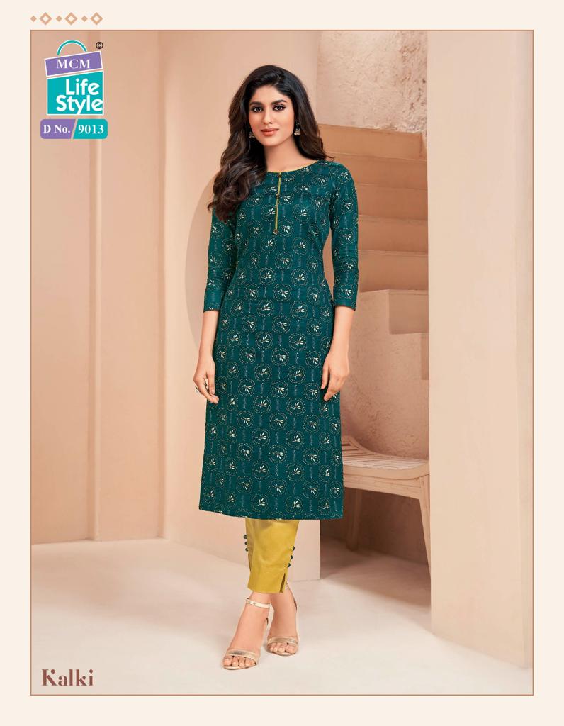 Mcm Lifestyle Kalki Vol 3 Cotton Daily Wear Fancy Jaipuri Kurti Set