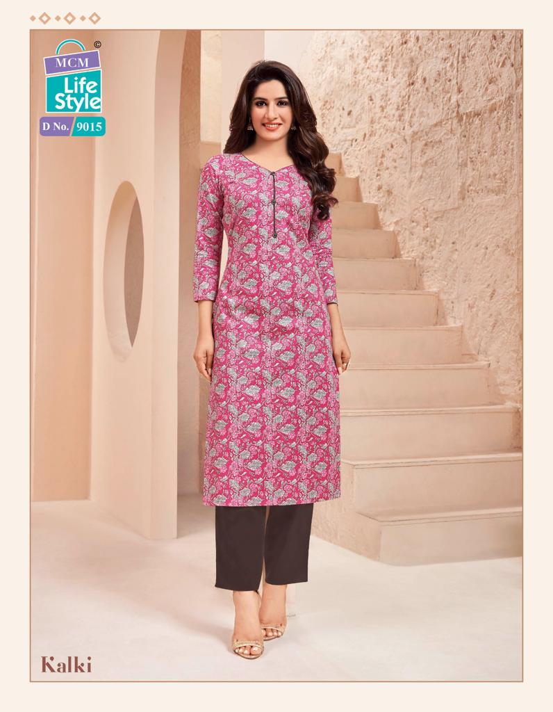 Mcm Lifestyle Kalki Vol 3 Cotton Daily Wear Fancy Jaipuri Kurti Set