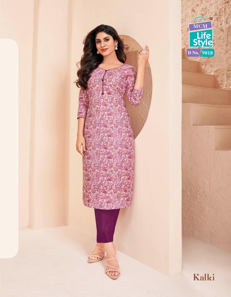 Mcm Lifestyle Kalki Vol 3 Cotton Daily Wear Fancy Jaipuri Kurti Set