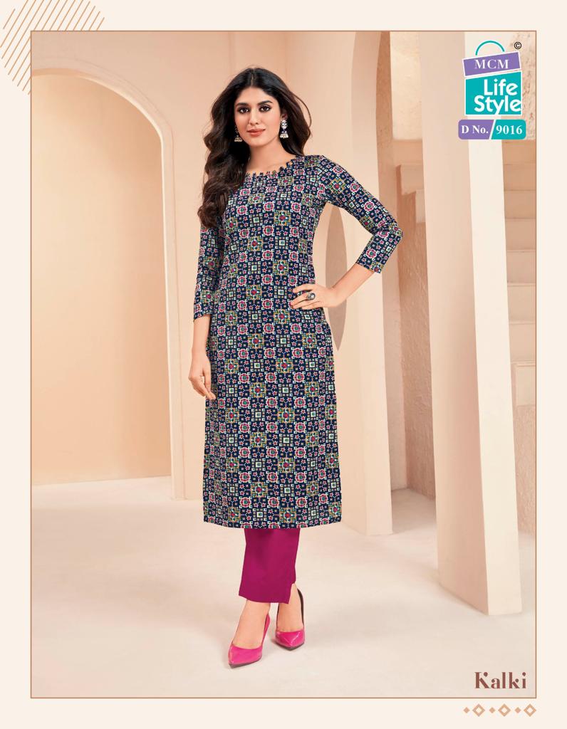 Mcm Lifestyle Kalki Vol 3 Cotton Daily Wear Fancy Jaipuri Kurti Set
