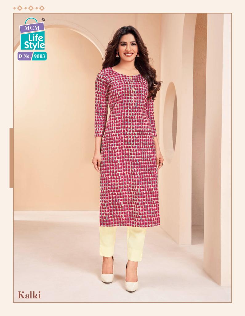Mcm Lifestyle Kalki Vol 3 Cotton Daily Wear Fancy Jaipuri Kurti Set