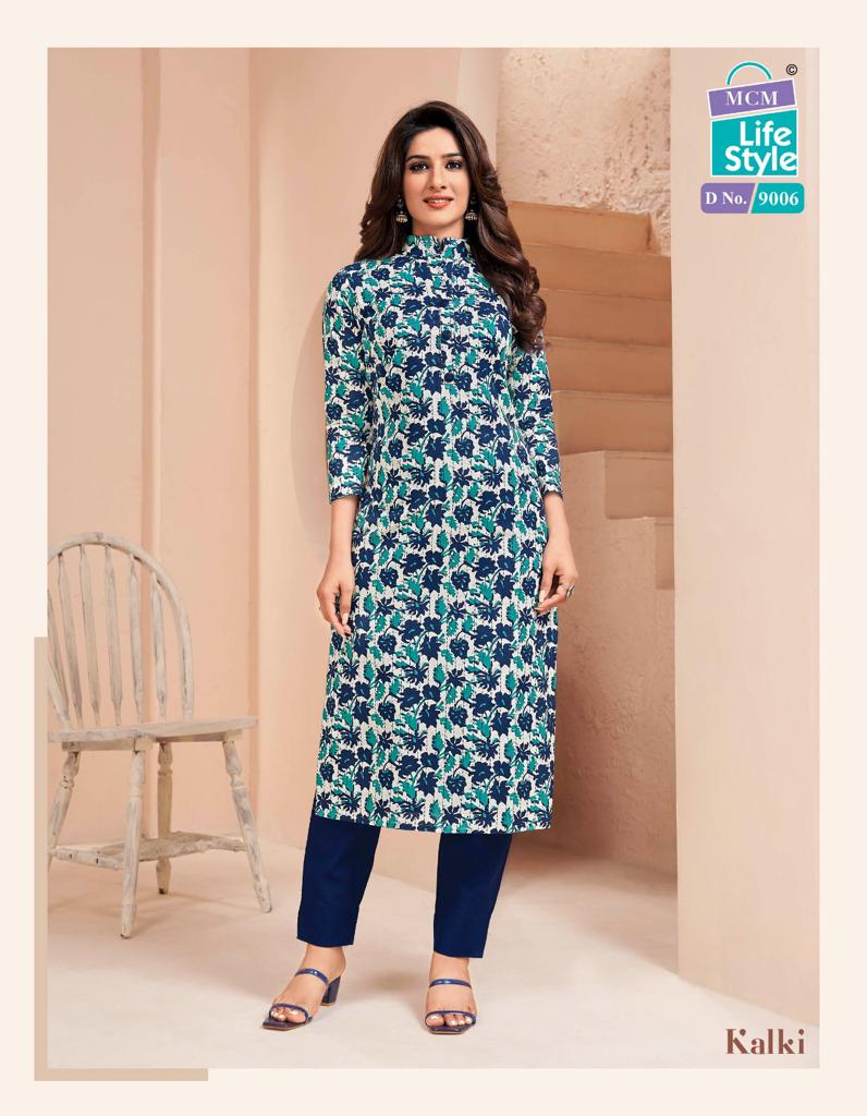 Mcm Lifestyle Kalki Vol 3 Cotton Daily Wear Fancy Jaipuri Kurti Set