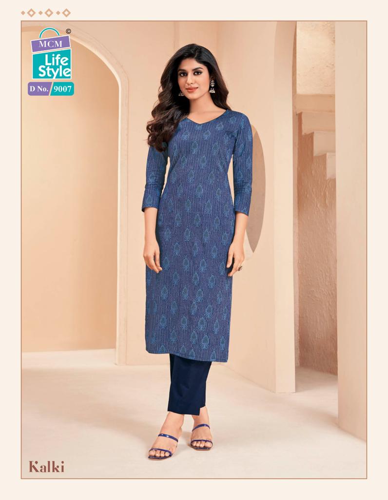 Mcm Lifestyle Kalki Vol 3 Cotton Daily Wear Fancy Jaipuri Kurti Set