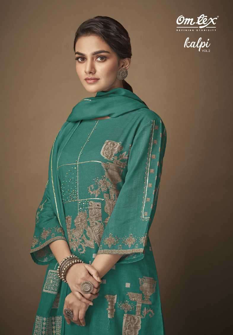 Omtex Kalpi Vol 2 Linen Cotton Digital Print With Heavy Hand Work Salwar Suits