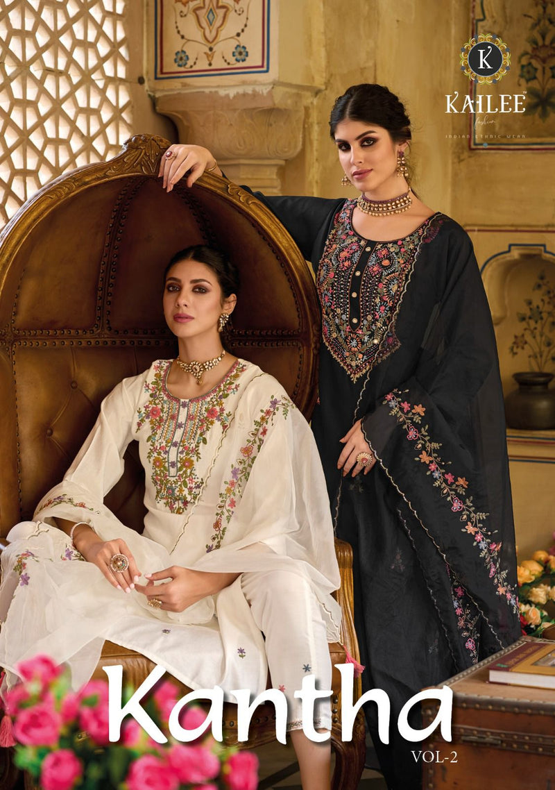 Kailee Fashion Kantha Vol 2 Viscose Silk With Handwork Kurtis