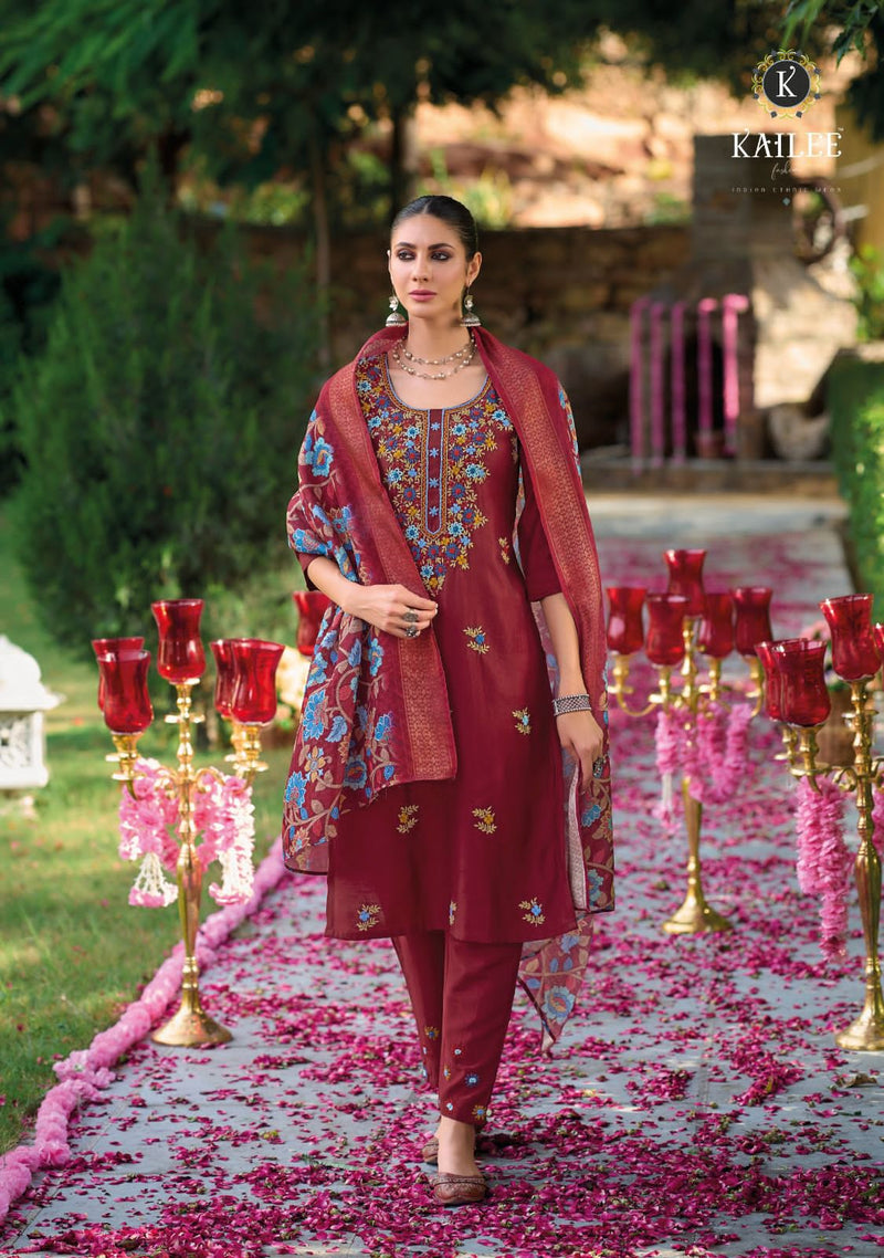 Kailee Fashion Kantha Vol 2 Viscose Beautiful Handwork Party Wear Kurti Collection
