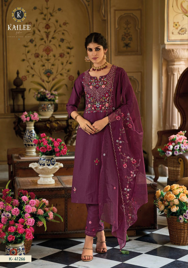 Kailee Fashion Kantha Vol 2 Viscose Silk With Handwork Kurtis