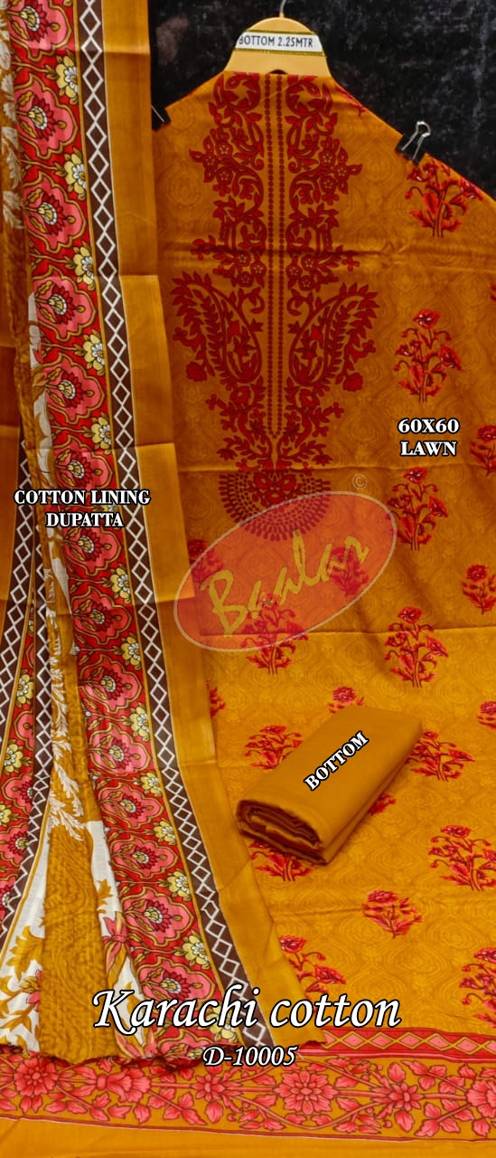 Baalar Karachi Cotton Vol 10 Cotton Lawn Printed Casual Wear Salwar Kmaeez