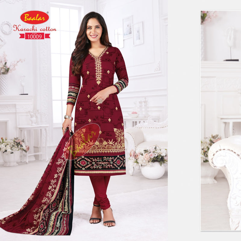 Baalar Karachi Cotton Vol 10 Cotton Lawn Printed Casual Wear Salwar Kmaeez